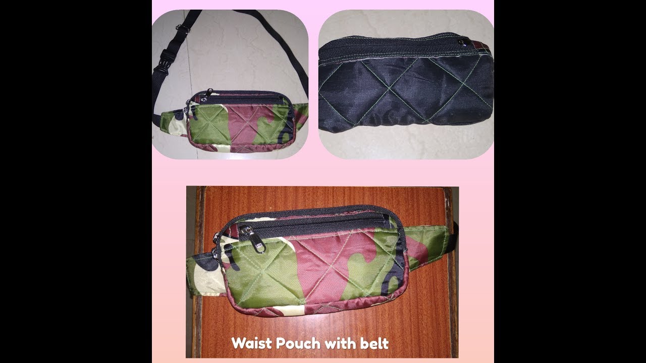 DIY Waterproof Waist pouch with belt and foldable YouTube