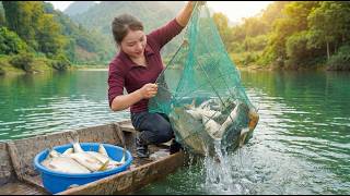 Alone on a Vast Lake with My Dog… Shrimp Traps, Big Fish, and a Delicious Meal