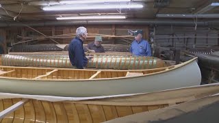 Download Lagu Maine canoe builders with 100 years of combined experience working together to make wood and canvas MP3