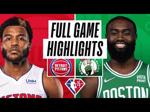 Detroit Pistons Vs Boston Celtics Full Game Highlights Feb 16 2022 NBA Season 