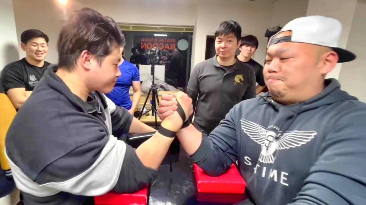 100kg超級のド迫力対決！【腕相撲・アームレスリング】