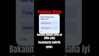 |Yarışma Bizde| Part 1 #izlemelisin #roblox #keşfet #pubg #brawlstars #reels #shortvideo #izlesene