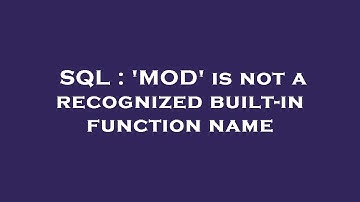 SQL : 