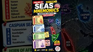 UPSC Prelims: Most Important Seas &amp; Their Boundaries — Learn with Easy Tricks 🚀#upsc#facts #uppsc