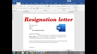 short resignation letter