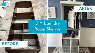 DIY Laundry Room Shelves