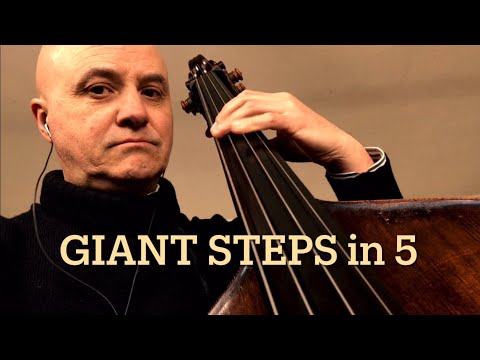 Giant Steps in 5 Bass Line Play Along Backing Track