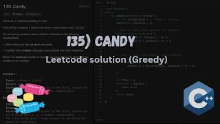 135. Candy Leetcode solution in C++.  #cpp #leetcode