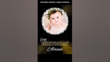 "Birthday Poster design  | Canva Tutorial" #Shorts #youtubeshorts #motivation #canvatutorial