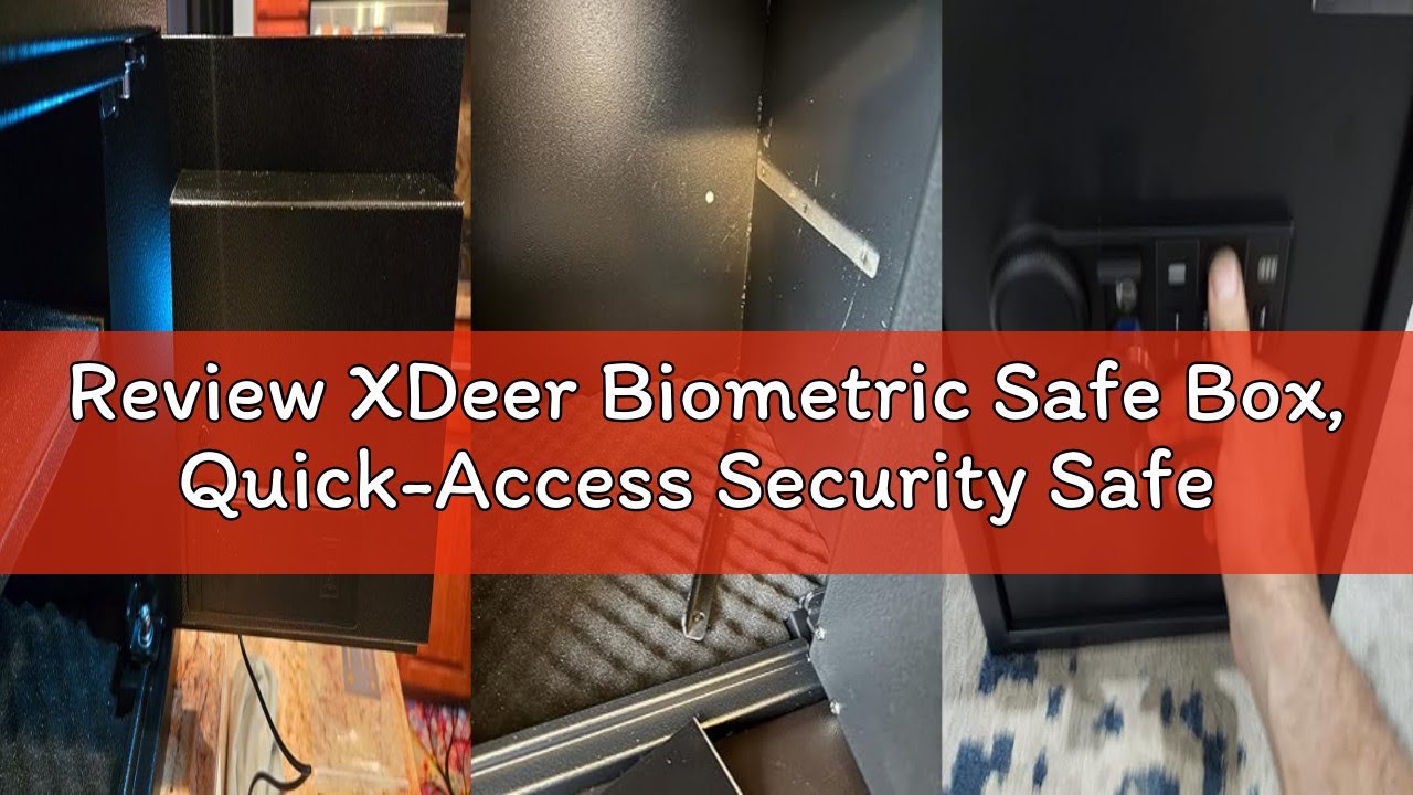 Review XDeer Biometric Safe Box, Quick-Access Security Safe Box with Upgraded Fingerprint, Steel Han