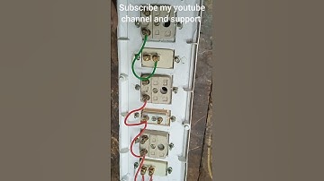 2 switch 3socket 5pin 1socket 2pin inverter+men supply connection #electrical #youtubshorts #shorts