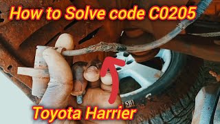 How to fix code C0205 Front speed sensor LH circuit Toyota harrier #gariautocare
