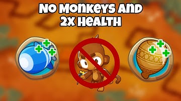 Can you beat BTD6 with No Monkeys and Double M.O.A.B and Ceramic Health?