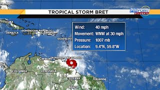Tropical Storm Bret forms