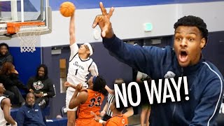 Bronny James CAN'T BELIEVE Justin Pippen POSTER DUNK! Sierra Canyon vs Chaminade!