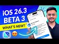 iOS 26.3 Beta 3 Released🔥 New Features, Battery Life (HINDI) | iOS 26.3 beta 3 Features iPhone