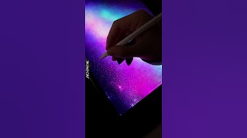 HOW TO DRAW GALAXY IN PROCREATE (#shorts)