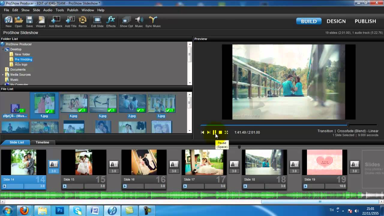 วิธีทำ Mv Pre Wedding ด้วยโปรแกรม Proshow Producer - Youtube