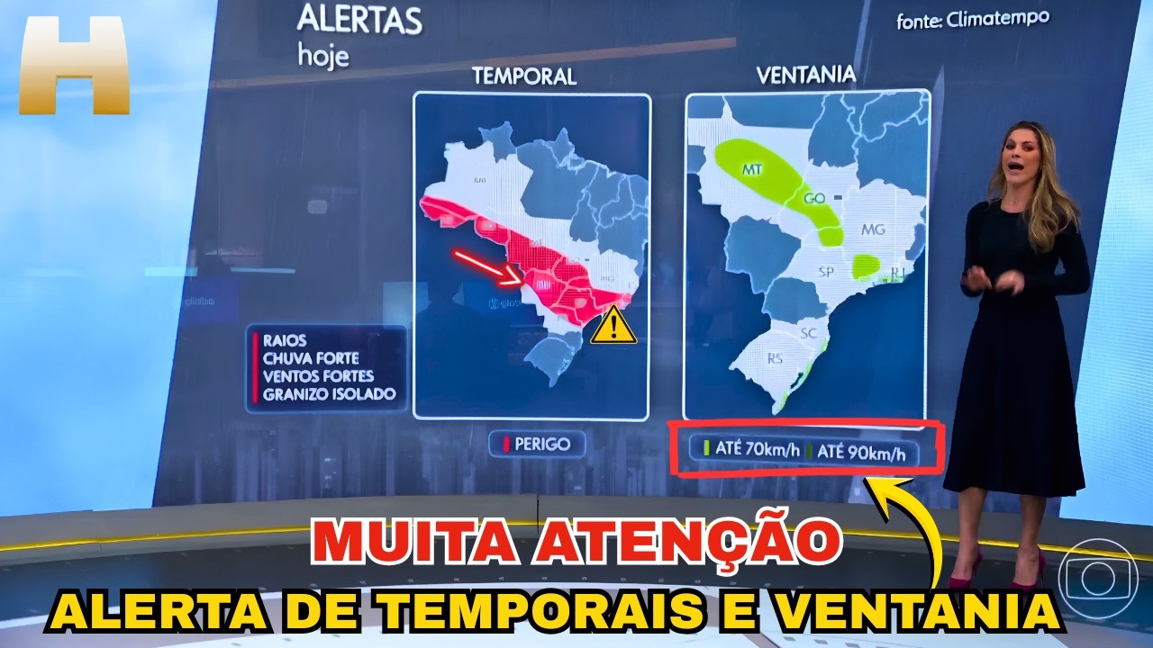 Alerta de Tempestades: Primavera Chega com Ventania e Chuva Volumosa | Previsão do Tempo Jornal Hoje