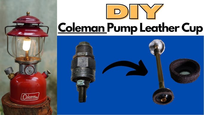 3000005094 For Coleman Lantern Stove Pump Cup Replacement Kit with Leather  Pump Cap,Metal Nut and Plastic Cap for Air Seal (Compatible with Coleman  Multiple Models)-2 Pack