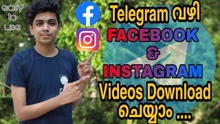 How To Download FACEBOOK & INSTAGRAM Videos Using TELEGRAM ? Telegram Bot / In Malayalam screenshot 2