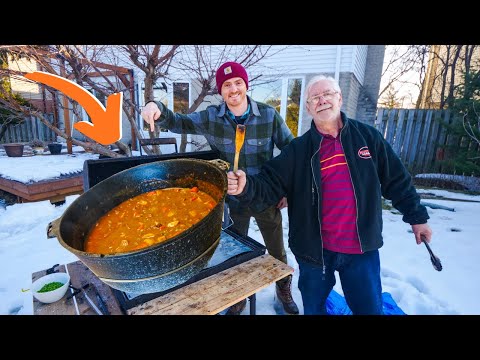 Cooking MEAT STEW with Red Wine in a Dutch Oven 🍷🔥 (A Delicious Winter Dish!)