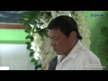 President Rody Duterte visits the wake of PO1 Enrico Domingo at West Tramo in Tanza, Cavite on January 6, 2017.