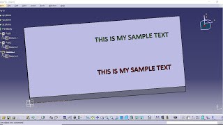 Embossing | Creating 3D text in Part in CATIA V5 | Let's Design