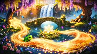Disney's Rapunzel Healing Garden 🌸 Tangled Inspired Ambience | Gentle Waterfall & Birds screenshot 1