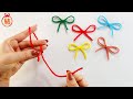 【簡単結び方】毛糸でリボン🎀How to make ribbon#蝶結び#りぼん#Ribbon#ラッピング#コツ#蝶#织带#फीता#Cinta#クリスマス#プレゼント#作り方#結び方#打结#묶는방법