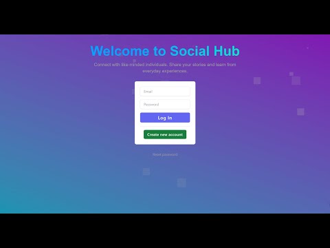 Social Hub - FullStack App with React, Django & Firebase.