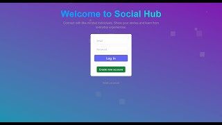 Social Hub - FullStack App with React, Django & Firebase.