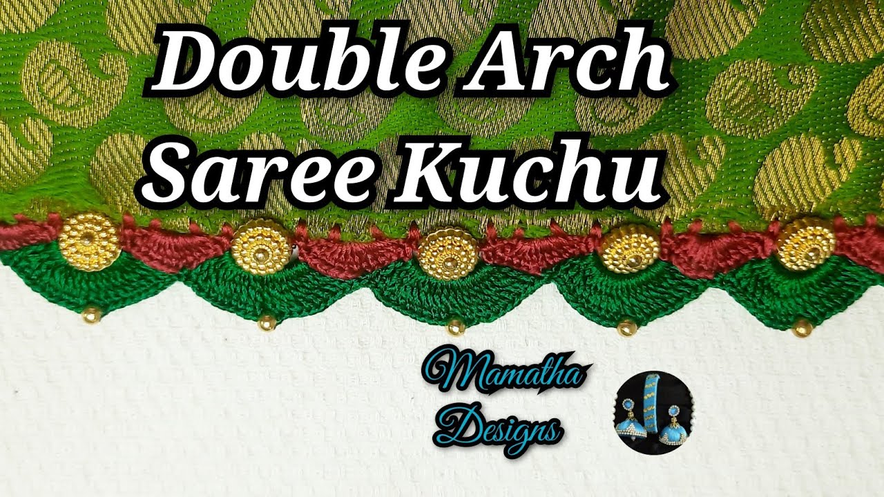 Double Arch Saree Kuchu|bridal saree kuchu|saree kuchu|crochet kuchu|krosha kuchu(Design-609)