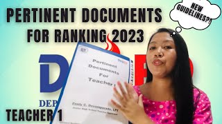 ⭐️2023 PERTINENT DOCUMENTS || PERTINENT PAPER FOR TEACHER 1 #depedranking2023 #pertinentdocuments