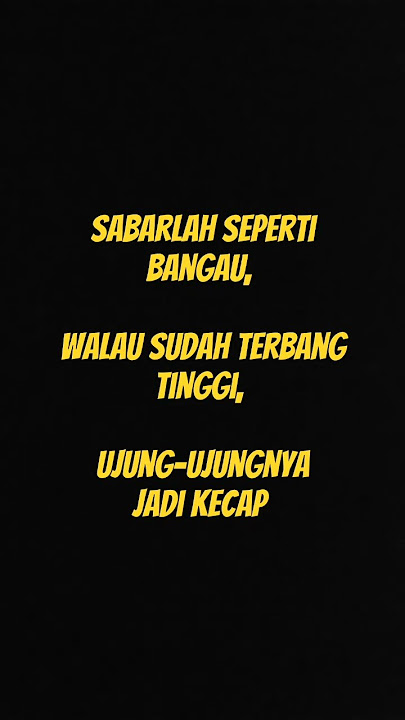 Sabar Seperti Bangau