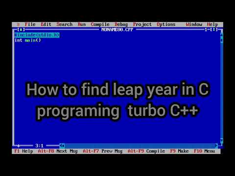 How to find leap  year in C program  for tubro C++ #fasritecoding
