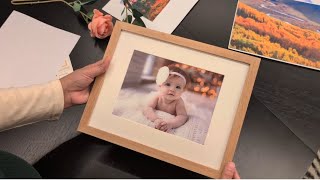 Natural Oak 5x7 Picture Frame Unboxing & Review (Mat for 4x6!) | Wall & Tabletop Display From Amazon