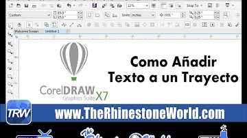 (Spanish) CorelDRAW How to add text to path Basics The Rhinestone World TRWCD21