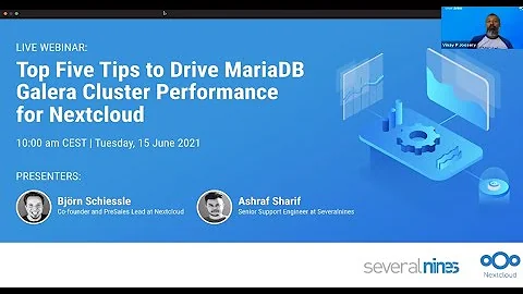 Webinar replay: Top Five Tips to Drive MariaDB Galera Cluster Performance for Nextcloud