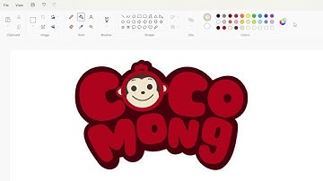 How to draw the Cocomong logo using MS Paint | How to draw on your computer