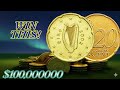 Ireland 20 cents 2002 Unc 234.551.000 and 57.077.000