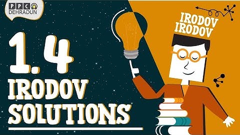 [1.4]- Problems in general Physics by I E Irodov: Solution by Saket Sir