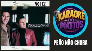 PEÃO NÃO CHORA  GIAN \u0026 GIOVANI  VOL 12  KARAOKE DO MATTOS