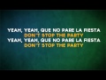Pitbull ft. TJR - Don't Stop The Party Lyrics 🎉