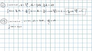 Calc 4.5 Q13 - Substitution Rule (aka U-Substitution) - James Stewart 8th