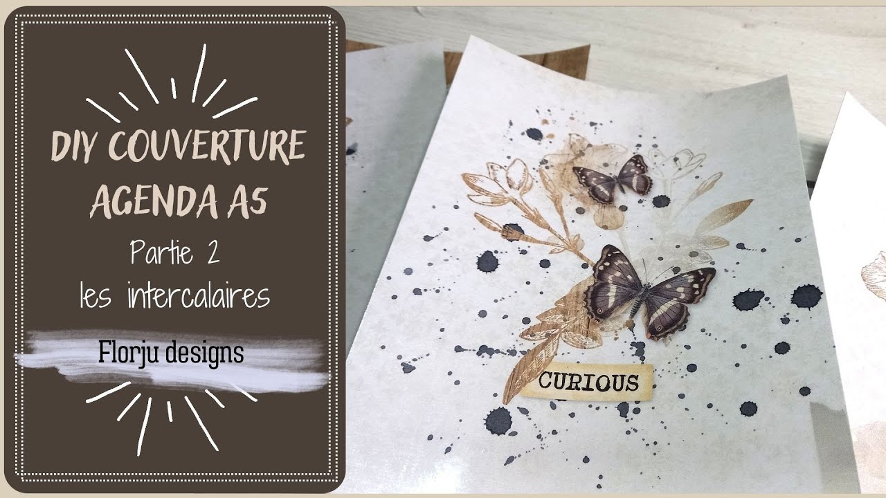 DIY Agenda A5 Vintage  , les intercalaires / acétate et foil