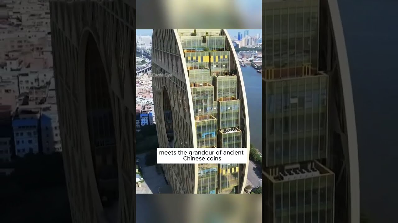 Have you ever seen buildings that look like a gold coin?#docum #project #viralvideo #china #building