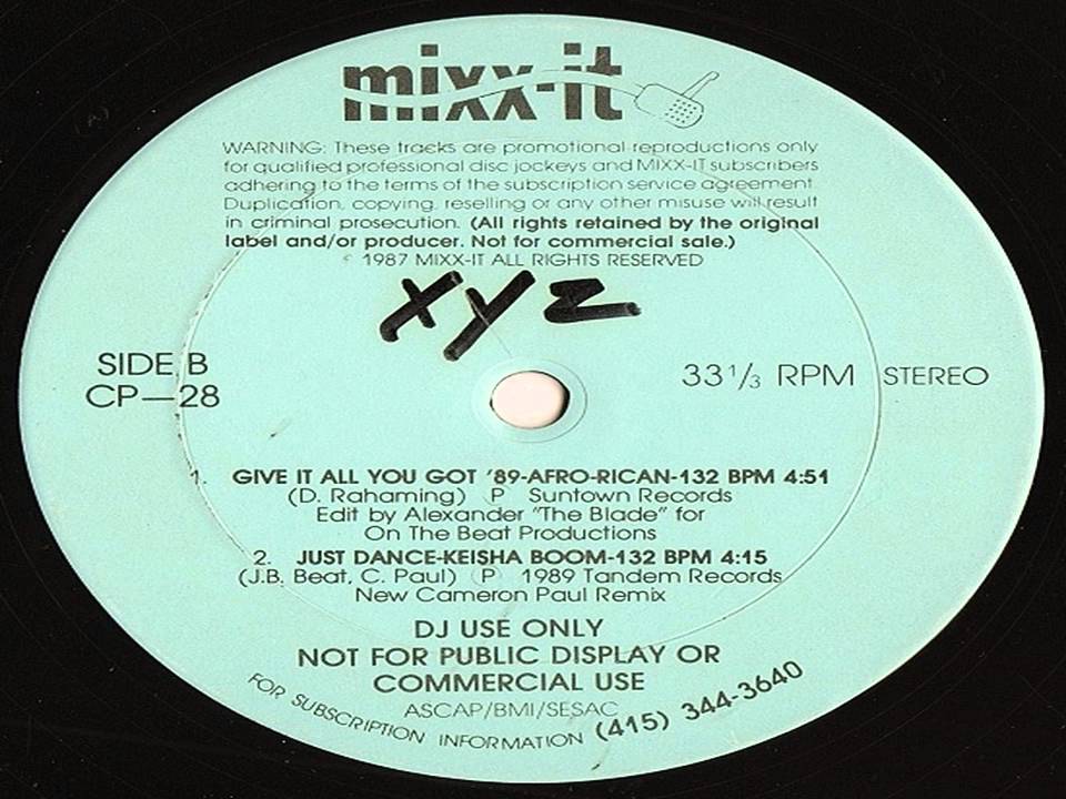Give It All You Got Afro Rican Afro Rican Give It All You Got 89 Mixx It - YouTube