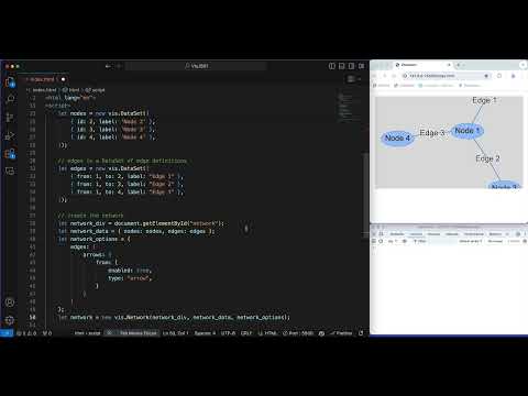 Using vis.js network diagrams in your web pages.
