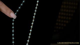 Soft Aqua or Soft Ocean Blue Faceted Bead Necklace screenshot 5